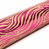 SEI - 12 x 12 Craft Paper with Foil Accents - Hot Pink Zebra
