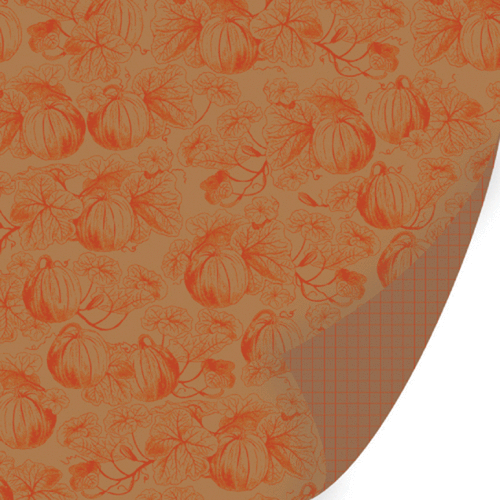 SEI - Basics and Beginnings Collection - 12 x 12 Paper with Foil Accents - Orange Pumpkins