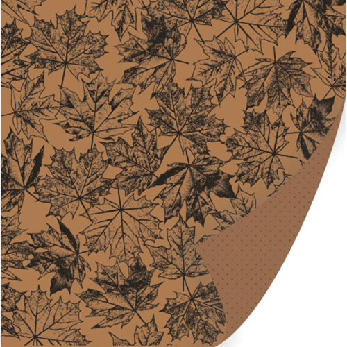 SEI - Basics and Beginnings Collection - 12 x 12 Paper with Foil Accents - Brown Leaves
