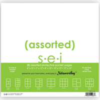 SEI - Noteworthy Collection - Page Protectors - Assorted Pocket Pages - 8 Pack