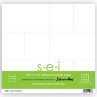 SEI - Noteworthy Collection - 12 x 12 Page Protectors with 4 x 6 and 4 x 3 Pockets - 10 Pack