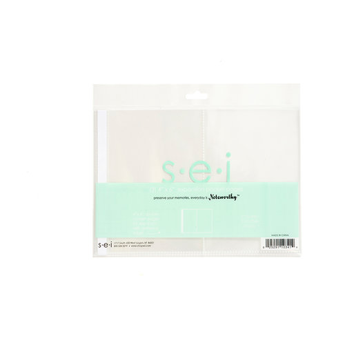 SEI - Noteworthy Jr Collection - Page Protectors - 4 x 6 Adhesive Pages - No Holes - 3 Pack
