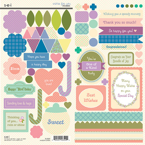 SEI - Wishes for You Collection - Cardstock Stickers