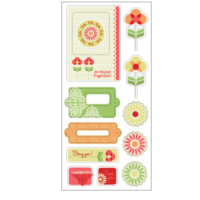 SEI - Puffalicious Embellishing Elements Stickers - Winnie's Walls, CLEARANCE
