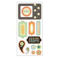 SEI - Puffalicious Embellishing Elements Stickers - Paisley and Petals, CLEARANCE
