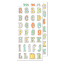 SEI - Puffalicious Embellishing Alphabet Stickers - Paisley and Petals, CLEARANCE