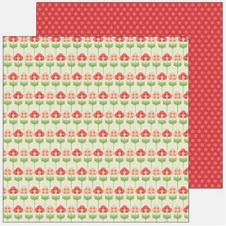 SEI - Patterned Double Sided Paper - Winnie's Walls - Playful Pansies, CLEARANCE