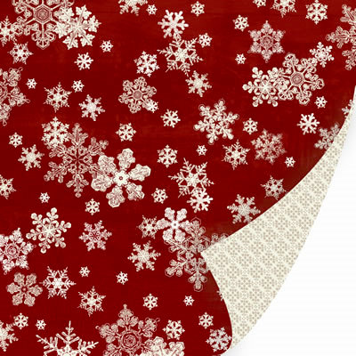 SEI - Alpine Frost Collection - 12x12 Double Sided Textured Glittered Paper - Christmas - Dust of Snow, CLEARANCE