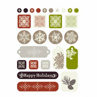 SEI - Alpine Frost Collection - Christmas - Epoxy Stickers, CLEARANCE