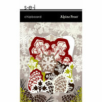 SEI - Alpine Frost Collection - Christmas - Chipboard with Glitter