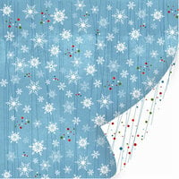 SEI - Glitzmas Collection - 12x12 Double Sided Textured Glittered Paper - Christmas - Frosty the Snowflake