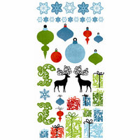 SEI - Glitzmas Collection - Christmas - Puff Elements Stickers