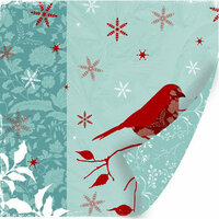 SEI - Winter Song Collection - 12 x 12 Double Sided Flocked Paper - Winter Song
