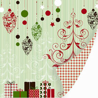 SEI - Christmas Mint Collection - 12 x 12 Double Sided Varnish Paper - Christmas Mint , CLEARANCE