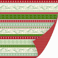 SEI - Christmas Mint Collection - 12 x 12 Double Sided Foil Paper - Ribbon Candy, CLEARANCE