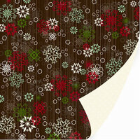 SEI - Christmas Mint Collection - 12 x 12 Double Sided Pearl Paper - Cocoa Cluster , CLEARANCE