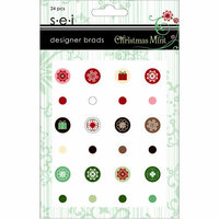 SEI - Christmas Mint Collection - Designer Brads, CLEARANCE