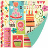 SEI - Happy Day Collection - 12 x 12 Double Sided Varnish Paper - Happy Day To You, CLEARANCE