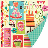 SEI - Happy Day Collection - 12 x 12 Double Sided Varnish Paper - Happy Day To You, CLEARANCE