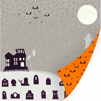 SEI - Spooks Collection - Halloween - 12 x 12 Double Sided Pearl Foil Paper - Creak, CLEARANCE
