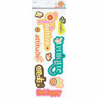 SEI - Jocelyn Collection - 3 Dimensional Cardstock Stickers with Glitter and Jewel Accents - Titles