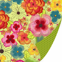 SEI - Sunny Day Collection - 12 x 12 Double Sided Glitter Paper - Summer Bouquet