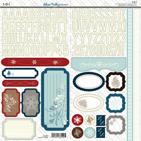 SEI - Silver Valley Collection - Christmas - Cardstock Stickers with Foil Accents