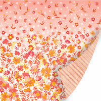 SEI - Vanilla Sunshine Collection - 12 x 12 Double Sided Pearl Foil Paper - Meringue Sunset