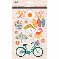 SEI - Vanilla Sunshine Collection - 3 Dimensional Cardstock Stickers - Elements