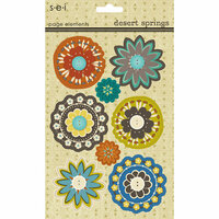SEI - Desert Springs Collection - 3 Dimensional Cardstock Stickers - Elements