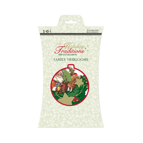 SEI - Holiday Traditions Collection - Christmas - Die Cut Glitter Accents