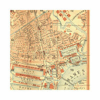 SEI - Mia Bella Collection - 12 x 12 Canvas Sheet - London Map