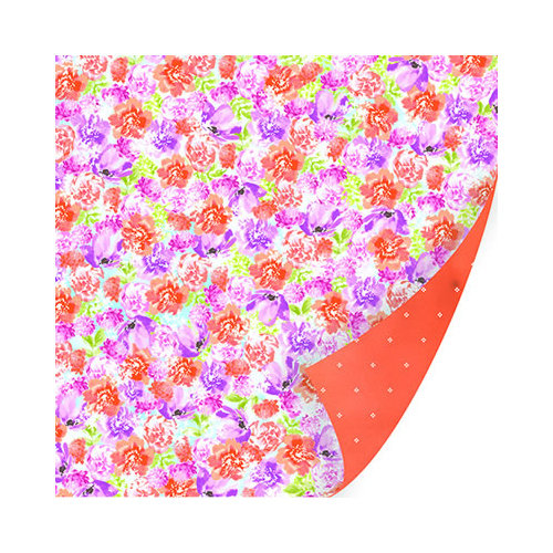 SEI - Diane Collection - 12 x 12 Double Sided Paper with Glitter Accents - Garden Party