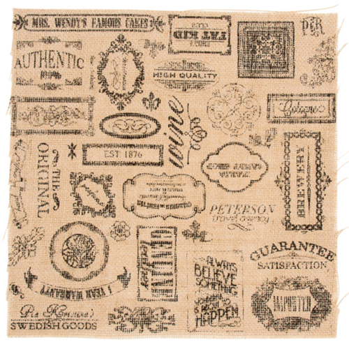 SEI - Yesteryear Collection - 12 x 12 Printed Burlap Sheet