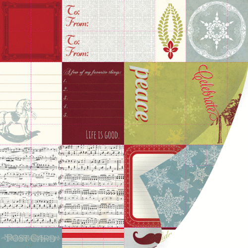 SEI - Noel Collection - Christmas - 12 x 12 Double Sided Perforated Sheet - Greetings