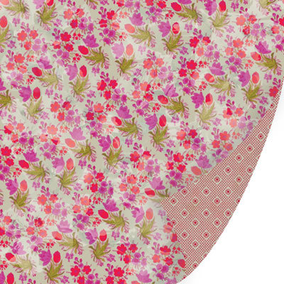 SEI - Azalea Collection - 12 x 12 Double Sided Paper with Glitter Accents - Floral Fantasy