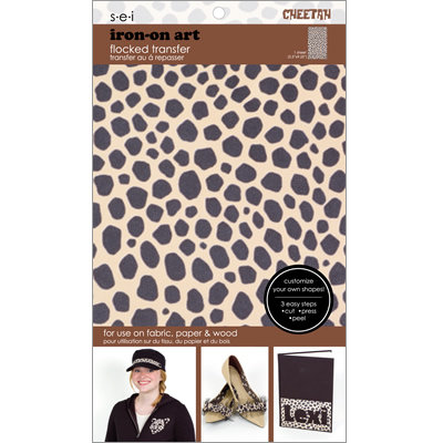 SEI - Iron-On Art - Flocked Transfer Sheet - Cheetah