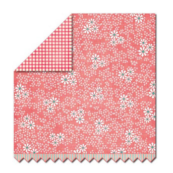 Sassafras Lass - Serendipity Collection - Hog Heaven - 12 x 12 Double Sided Paper - Daisy Dots, CLEARANCE
