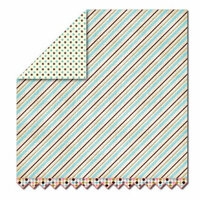 Sassafras Lass - Serendipity Collection - Hog Heaven - 12 x 12 Double Sided Paper - Pinstriped, CLEARANCE