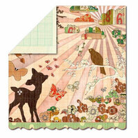 Sassafras Lass - Serendipity Collection - Fawnd of You Too - 12 x 12 Double Sided Paper - In Love