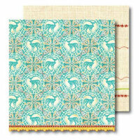 Sassafras Lass - Vintage Yummy Collection - 12x12 Double Sided Paper with Border Strip - Darling Dear