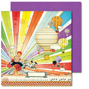 Sassafras Lass - Anthem Collection - 12x12 Double Sided Paper with Border Strip - Dream Big