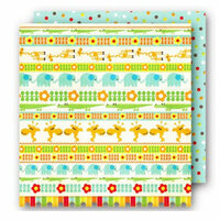 Sassafras Lass - Bungle Jungle Collection - 12x12 Double Sided Paper with Border Strip - Pal Parade