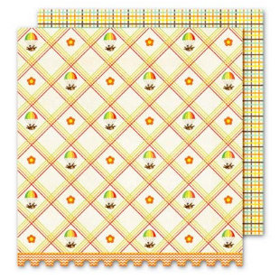 Sassafras Lass - Bungle Jungle Collection - 12x12 Double Sided Paper with Border Strip - Smooth Sailing