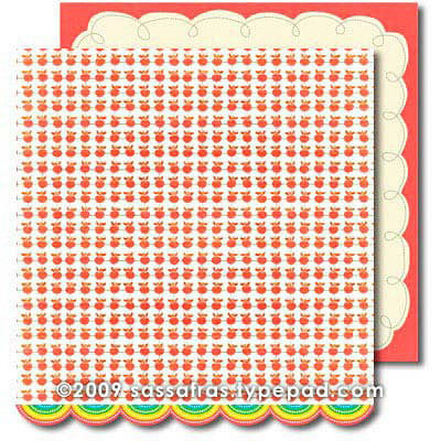 Sassafras Lass - Me Likey Collection - 12 x 12 Double Sided Paper with Border Strip - Fresh Pick