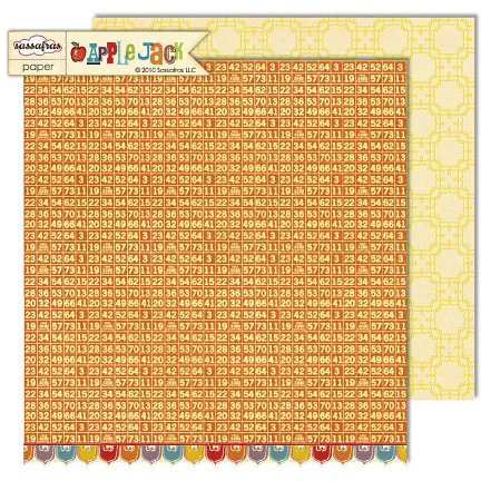 Sassafras Lass - Apple Jack Collection - 12 x 12 Double Sided Paper - My Type, CLEARANCE