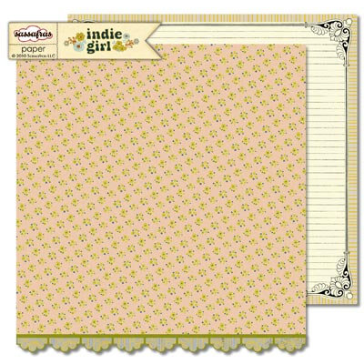 Sassafras Lass - Indie Girl Collection - 12 x 12 Double Sided Paper - Mellow