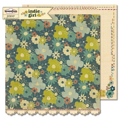 Sassafras Lass - Indie Girl Collection - 12 x 12 Double Sided Paper - Eclectic Elegance