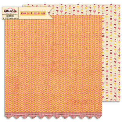 Sassafras Lass - Count Me In Collection - 12 x 12 Double Sided Paper - Polka Polka