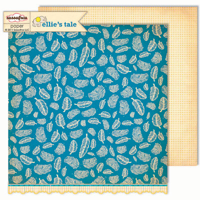 Sassafras Lass - Ellie's Tale Collection - 12 x 12 Double Sided Paper - Time Flies